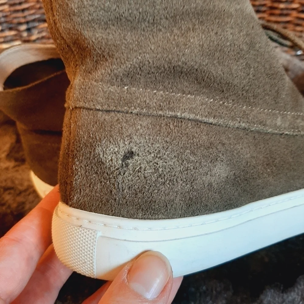 Kenneth Cole Womens Shoes Kingwood Suede Leather Sneakers Chukka Olive Green 5.5